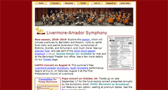 Desktop Screenshot of livermoreamadorsymphony.org